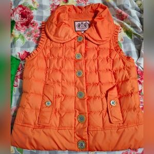 Juicy Couture Orange puffer vest size L